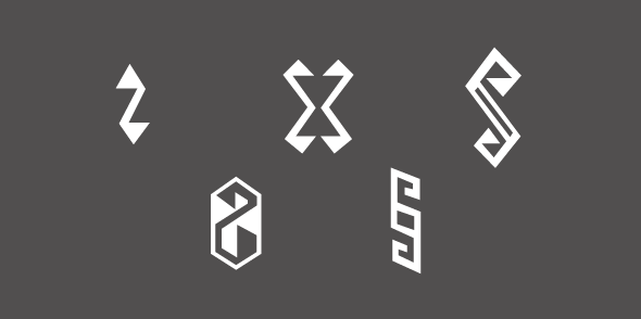 鍵、鈎の文様の画像