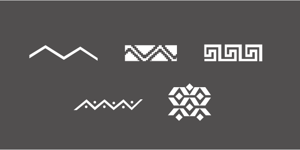 流れる水の文様の画像