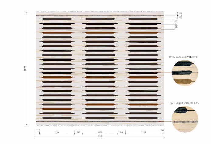 オリジナルオーダーキリムのデザイン案の画像